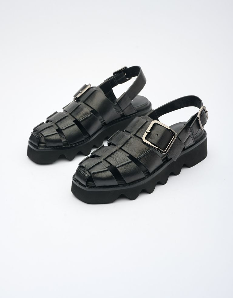 נעלי נשים - Yuko Imanishi - סנדלי דייגים CHIE - שחור3