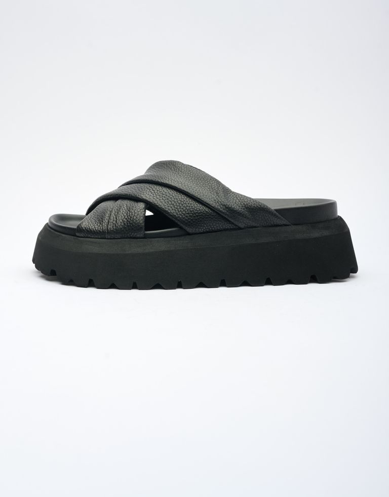 נעלי נשים - Yuko Imanishi - כפכפי פלטפורמה איקס MIA - שחור2