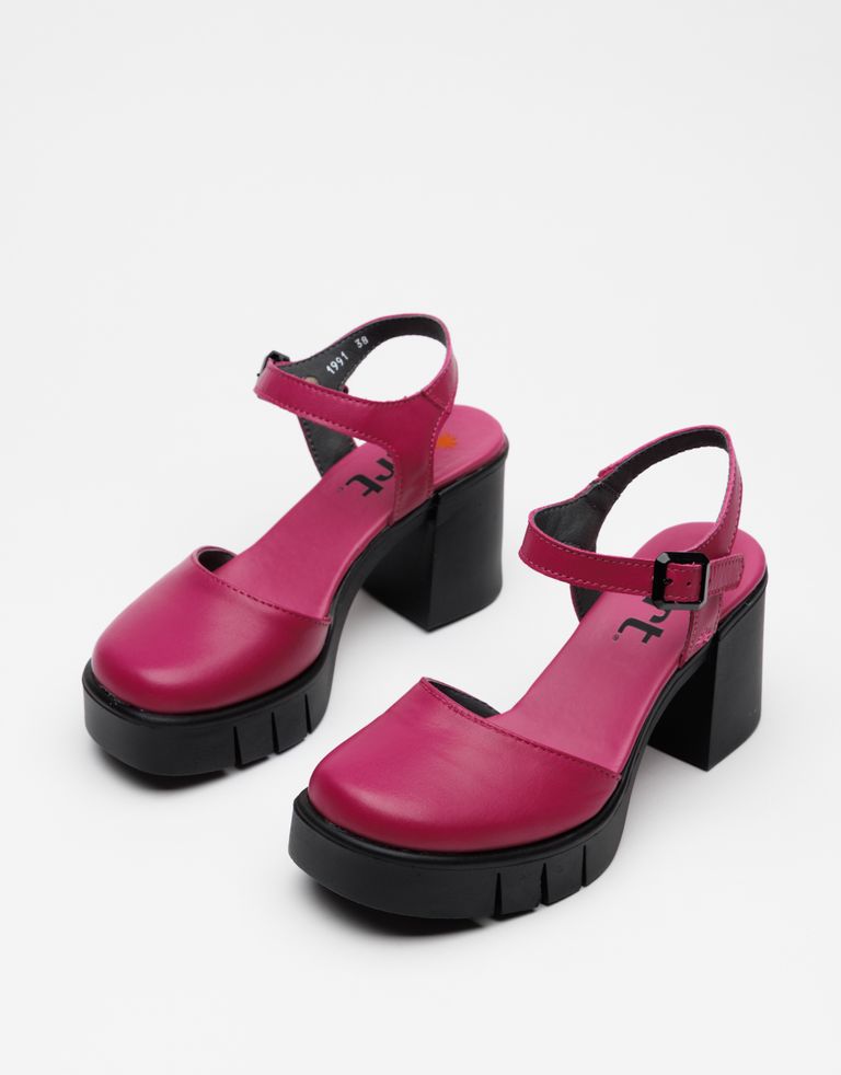 נעלי נשים - Art - סנדלי בובה EVISSA - פוקסיה2