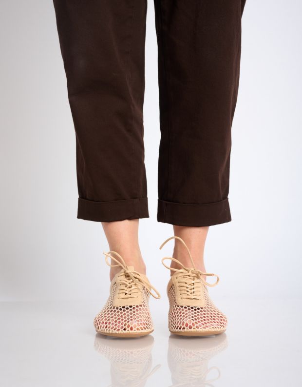 נעלי נשים - Jeffrey Campbell - נעלי לק ורשת שטוחות FLAX - ניוד