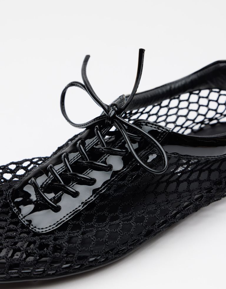 נעלי נשים - Jeffrey Campbell - נעלי  לק ורשת שטוחות FLAX - שחור4