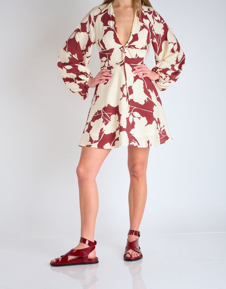 נעלי נשים - Jeffrey Campbell - סנדלים שטוחים HVAR - בורדו4