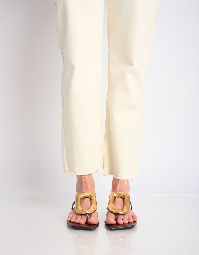 נעלי נשים - Jeffrey Campbell - כפכפים שטוחים LINQUES - חום4