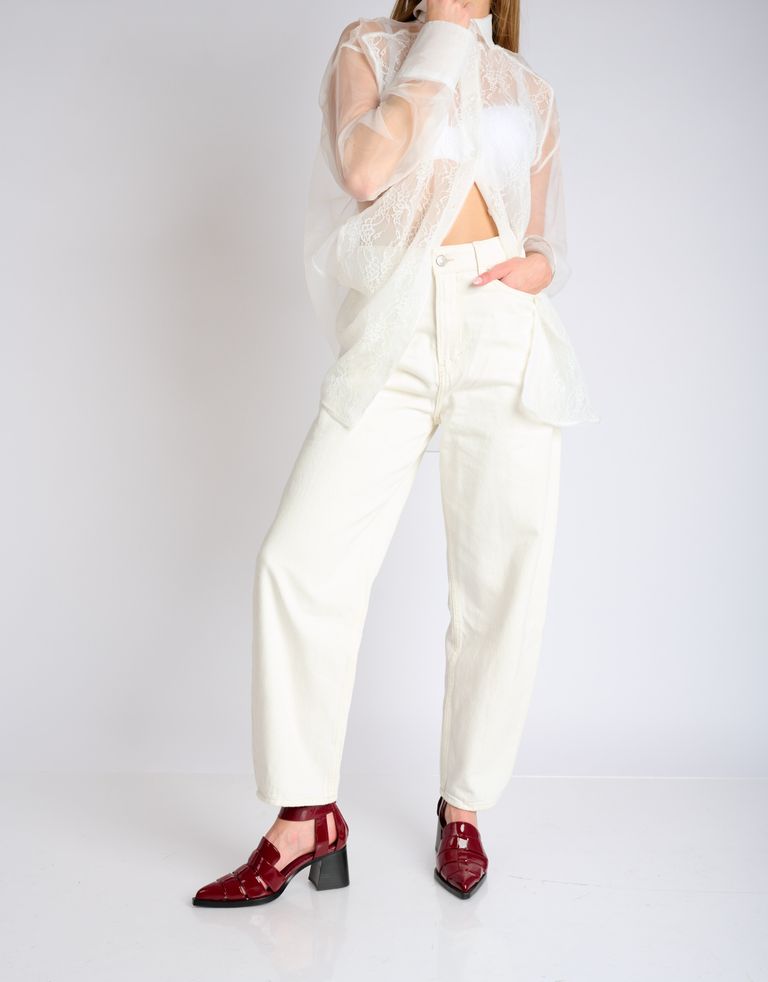 נעלי נשים - Jeffrey Campbell - סנדלי עקב לק MARIA - בורדו2