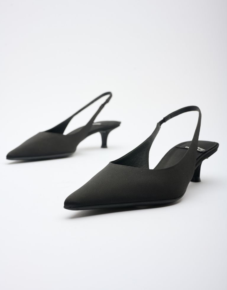 נעלי נשים - Jeffrey Campbell - נעלי סירה סאטן PERSONA - שחור2