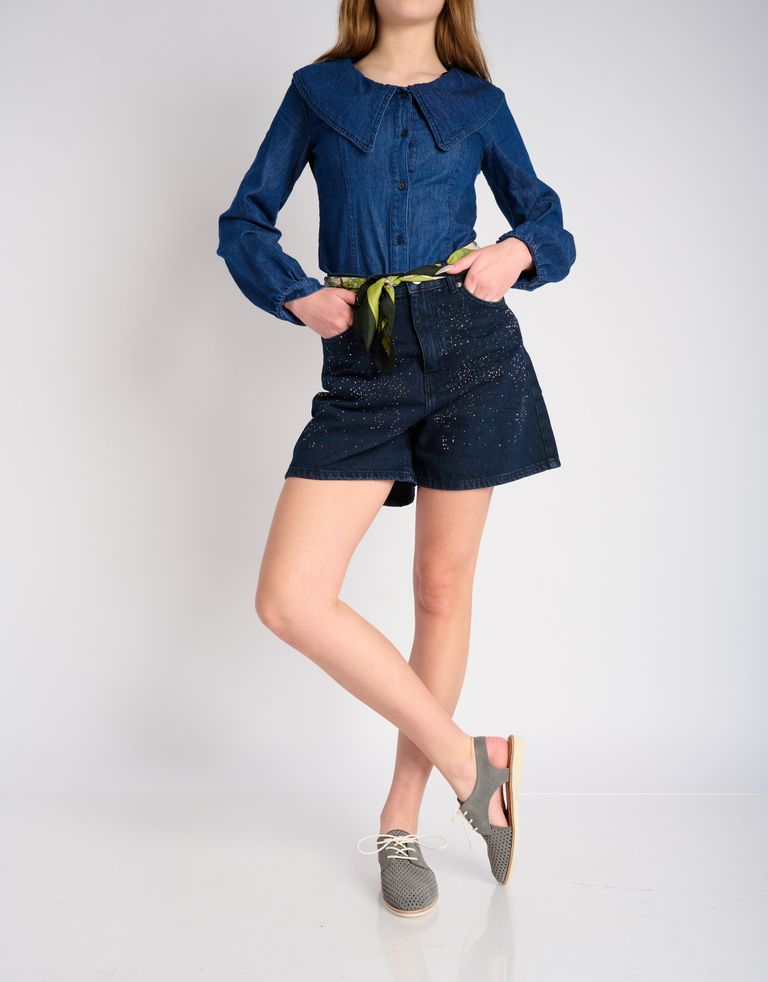 נעלי נשים - Rollie - סנדלי זמש SLINGBACK  PUNC - אפור2