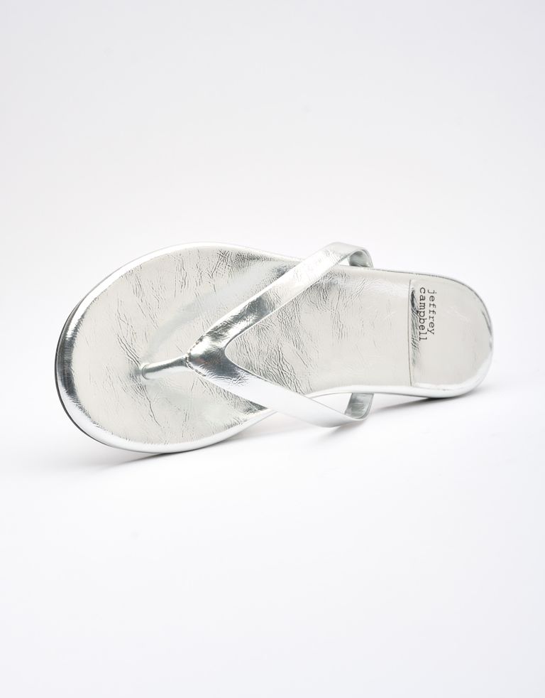 נעלי נשים - Jeffrey Campbell - כפכפים שטוחים מטאליים KIE - כסף2