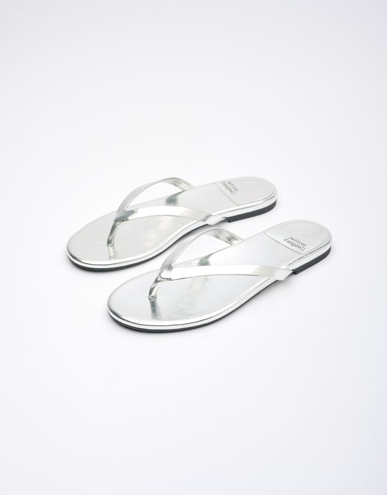 נעלי נשים - Jeffrey Campbell - כפכפים שטוחים מטאליים KIE - כסף4