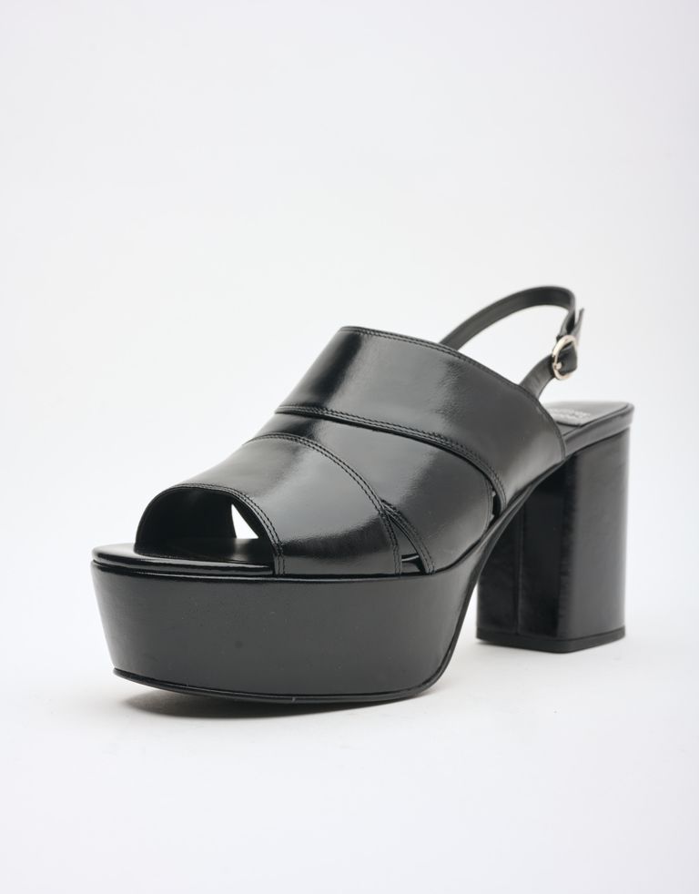 נעלי נשים - Jeffrey Campbell - סנדלי עקב RELIABLE - שחור2