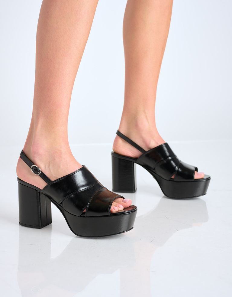 נעלי נשים - Jeffrey Campbell - סנדלי עקב RELIABLE - שחור3