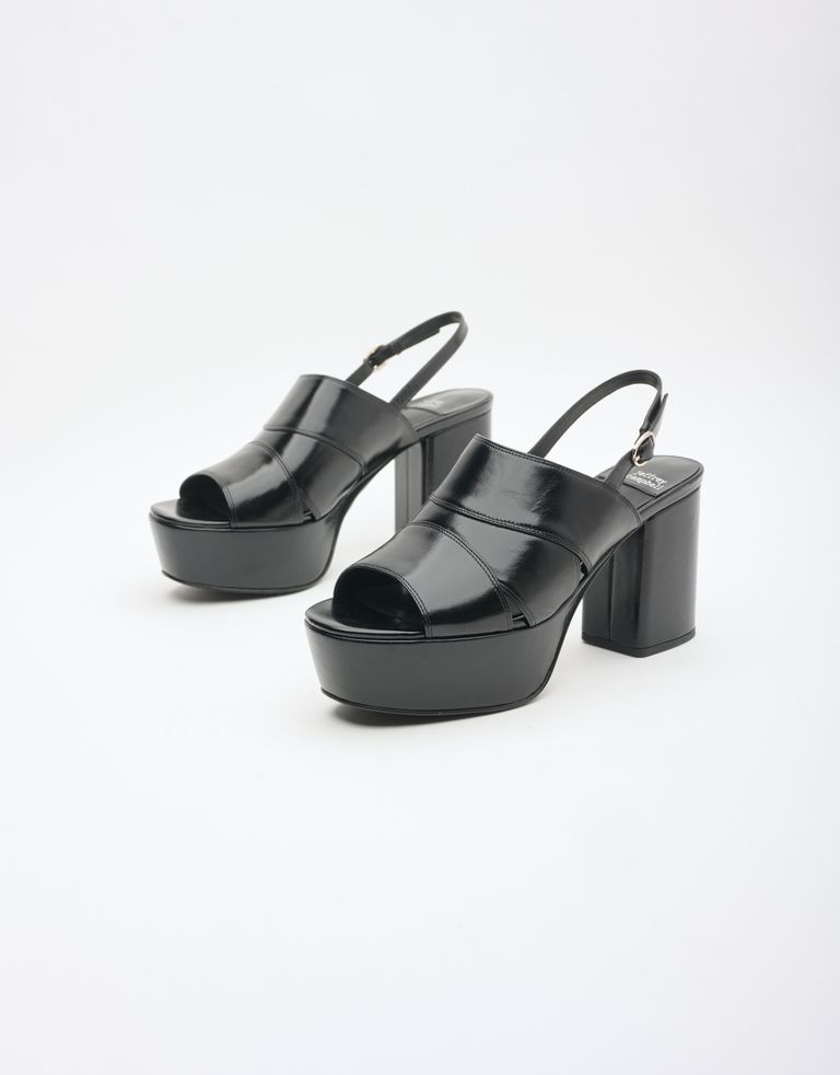 נעלי נשים - Jeffrey Campbell - סנדלי עקב RELIABLE - שחור4