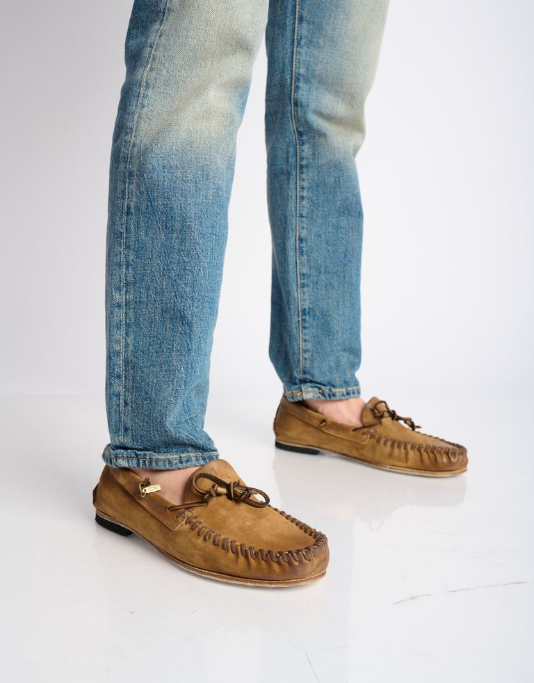 נעלי גברים - A.S. 98 - נעלי מוקסין TOWN - בז'3