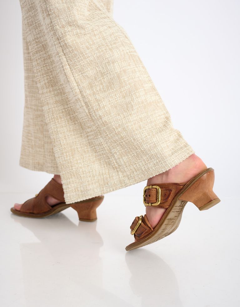 נעלי נשים - A.S. 98 - כפכפים עם עקב BREAK - חום4