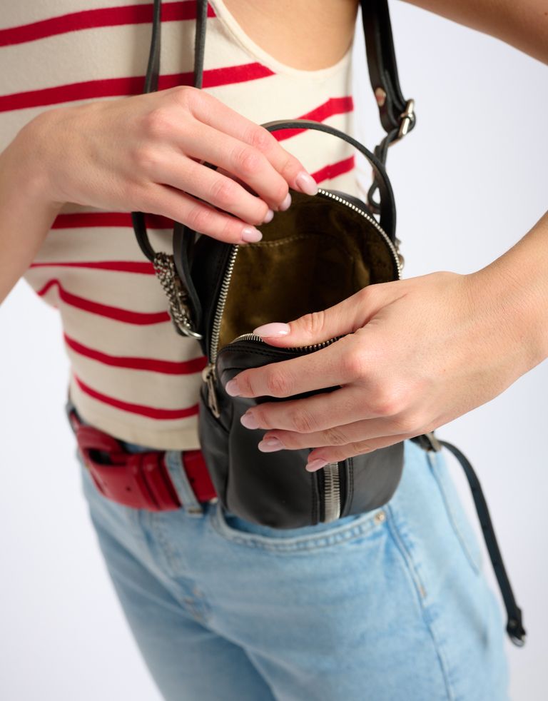 נעלי נשים - A.S. 98 - תיק עור קטן LUCIANA - שחור4