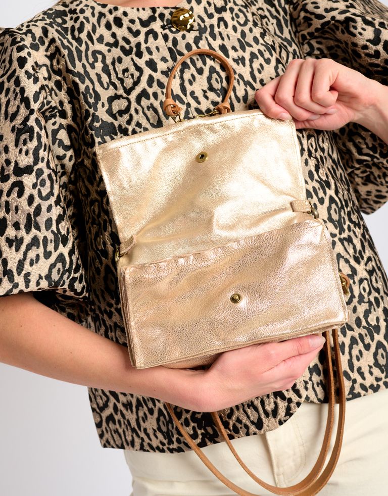 נעלי נשים - A.S. 98 - תיק אקורדיאון קטן - זהב4