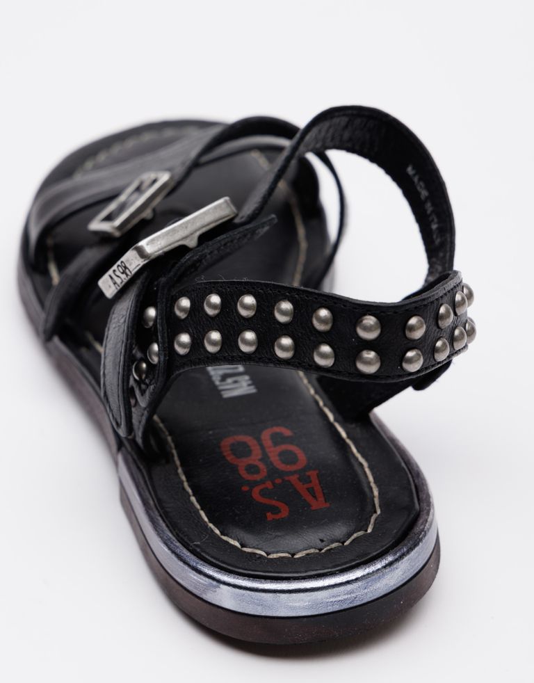 נעלי נשים - A.S. 98 - סנדלי רצעות ואבזמים GOLDY - שחור4