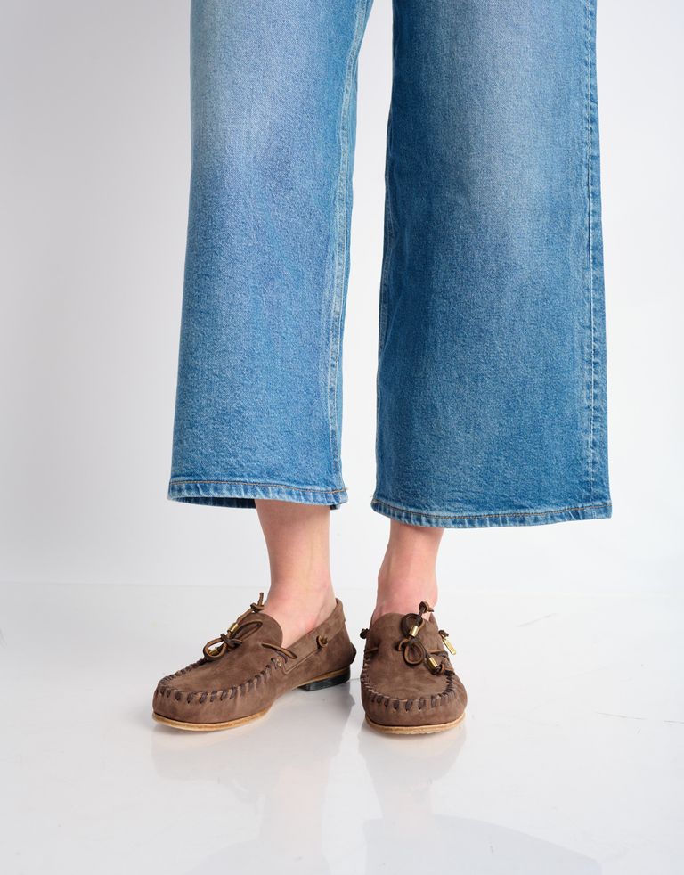 נעלי נשים - A.S. 98 - נעלי מוקסין DOWE - חום כהה3