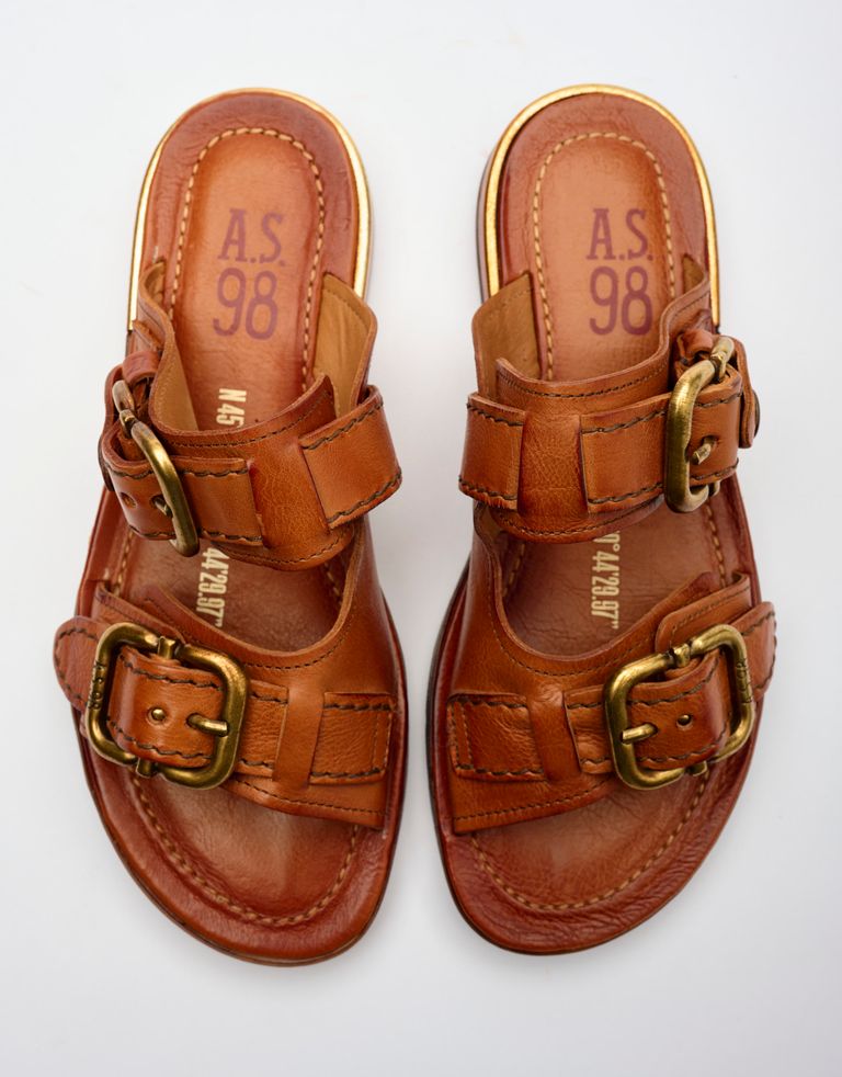 נעלי נשים - A.S. 98 - כפכפים שטוחים GOLDYOU - קאמל2