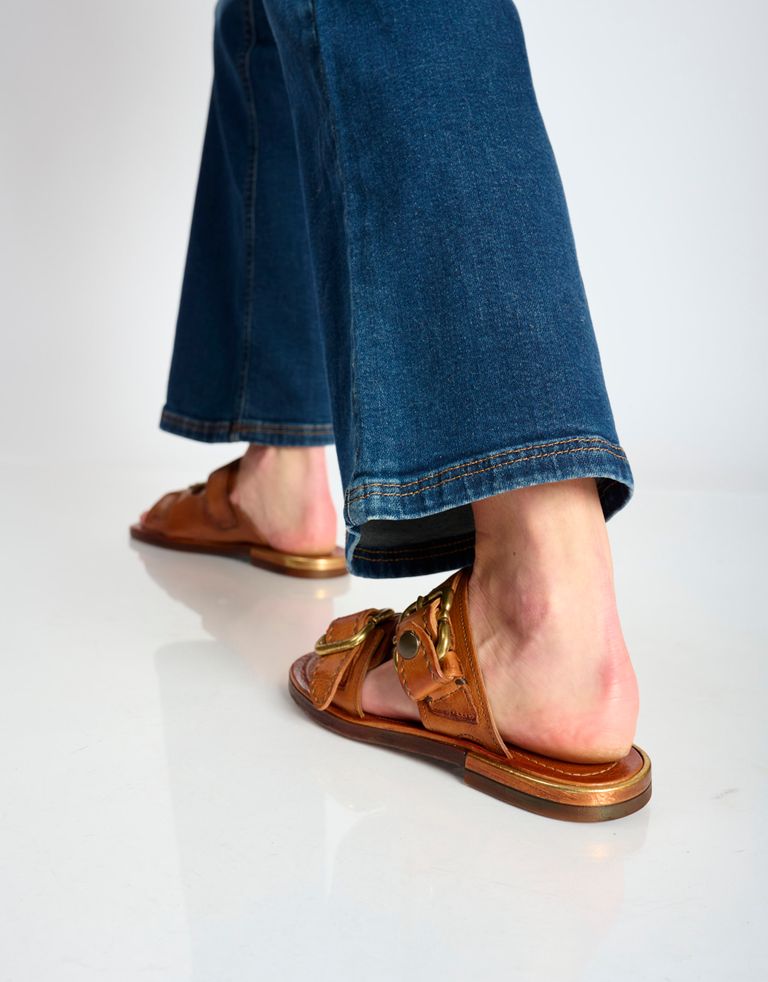 נעלי נשים - A.S. 98 - כפכפים שטוחים GOLDYOU - קאמל4