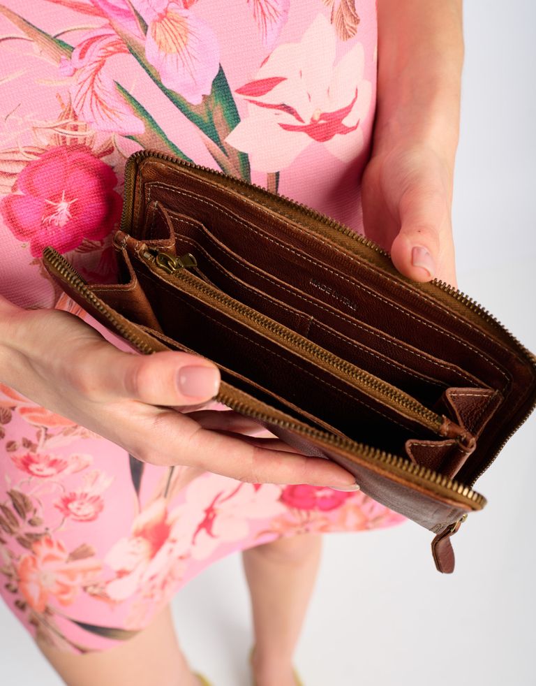 A.S. 98 - ארנק עור מלבני גדול - חום2