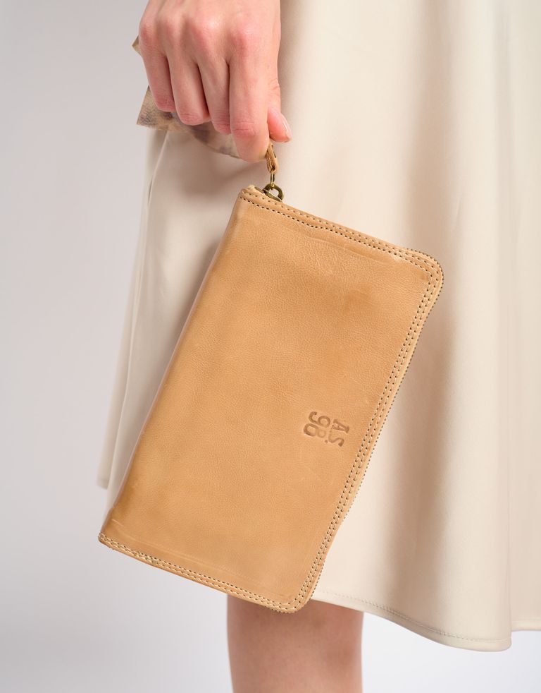 A.S. 98 - ארנק עור מלבני גדול - בז'3