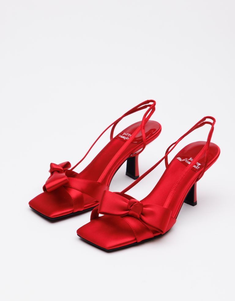 נעלי נשים - Jeffrey Campbell - סנדלי עקב TAKEBOW - אדום4