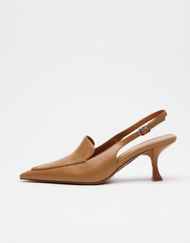 נעלי נשים - Jeffrey Campbell - סנדלי עקב ANABEL - קאמל