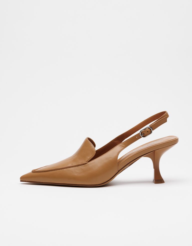 נעלי נשים - Jeffrey Campbell - סנדלי עקב ANABEL - קאמל
