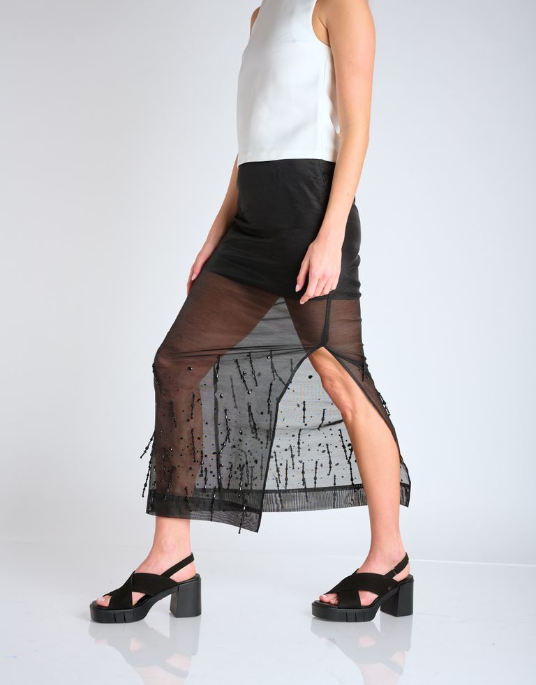 נעלי נשים - Art - סנדלי איקס עקב EVISSA - שחור2