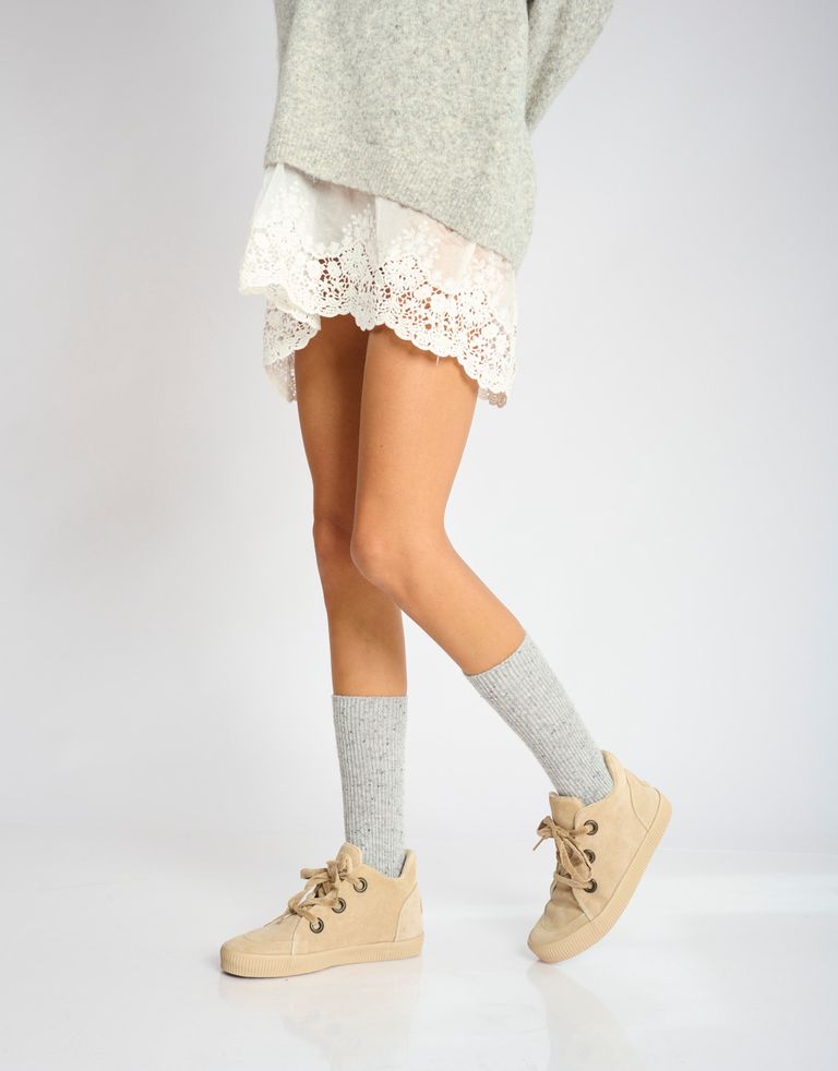 נעלי נשים - Aro - מגפונים עם שרוכים NOELLE - בז'2