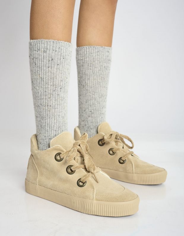 נעלי נשים - Aro - מגפונים עם שרוכים NOELLE - בז'