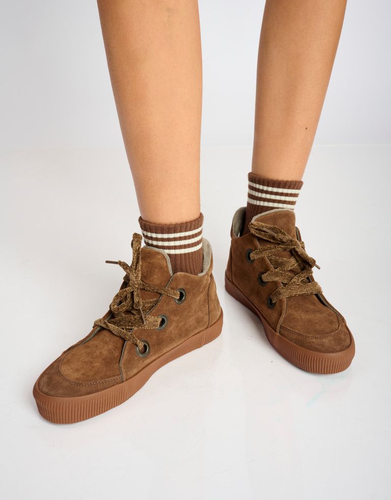 נעלי נשים - Aro - מגפונים עם שרוכים NOELLE - קוניאק3