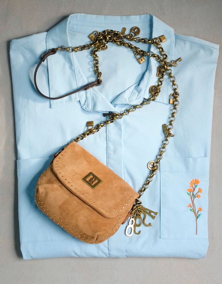 נעלי נשים - A.S. 98 - MAGGIA תיק ארנק קטן מזמש - קאמל1