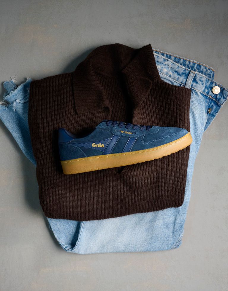 נעלי גברים - Gola - סניקרס HAWK SUEDE - כחול1