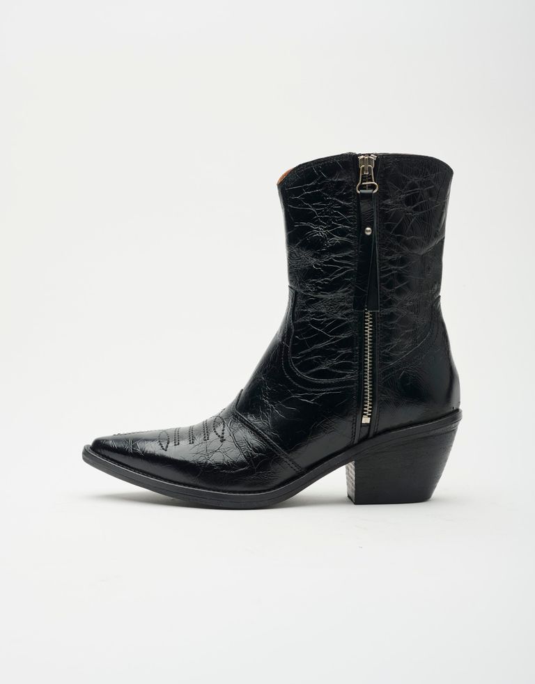 נעלי נשים - A.S. 98 - מגפונים מבריקים COUNTRY - שחור2