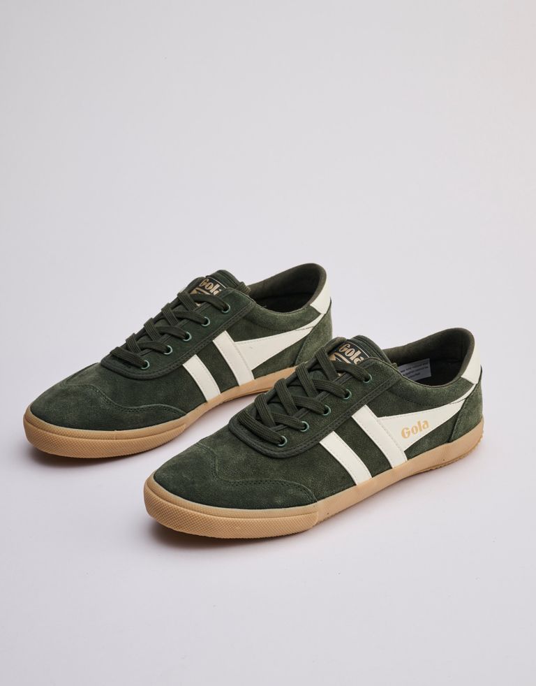 נעלי גברים - Gola - סניקרס זמש BADMINTON - חאקי1