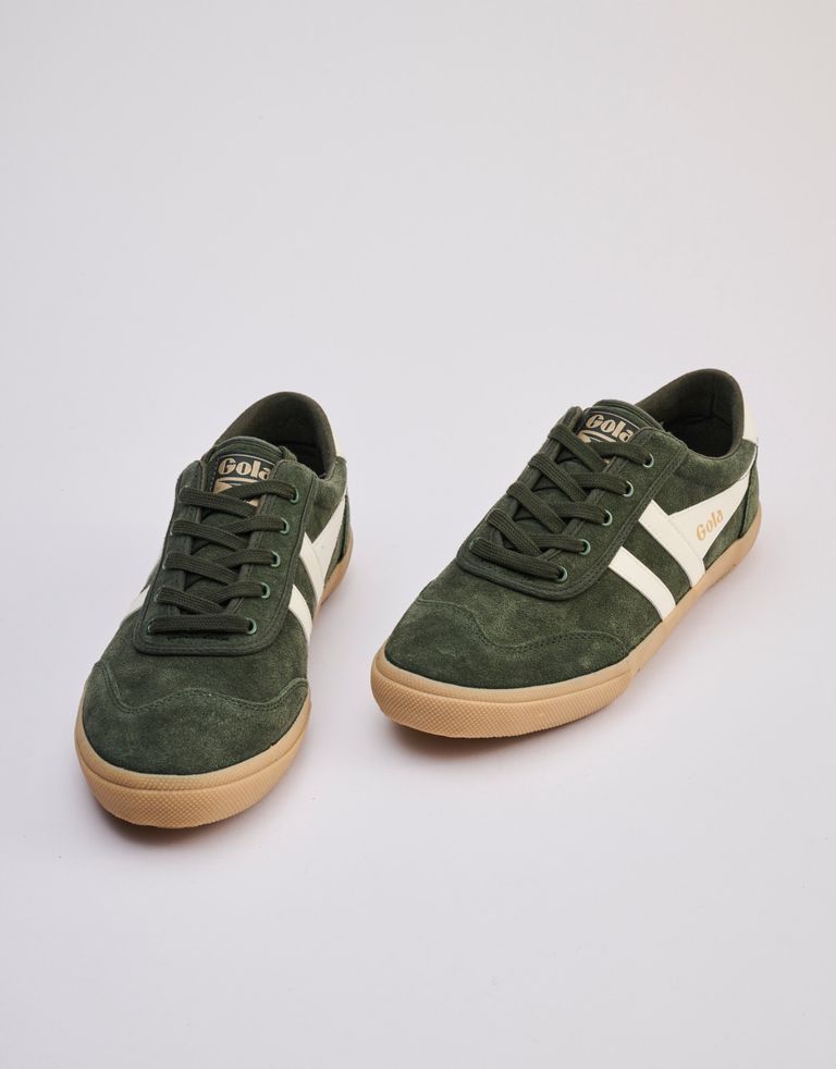 נעלי גברים - Gola - סניקרס זמש BADMINTON - חאקי2