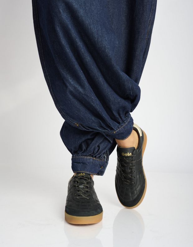 נעלי נשים - Gola - סניקרס עור STADIA - שחור