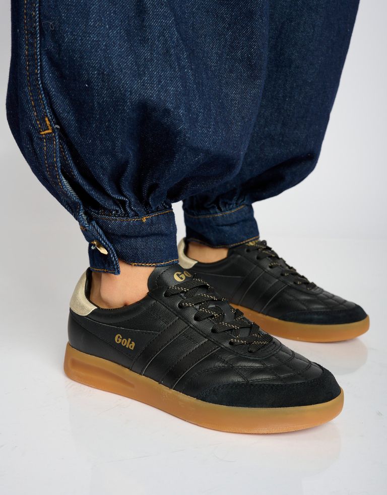 נעלי נשים - Gola - סניקרס עור STADIA - שחור3