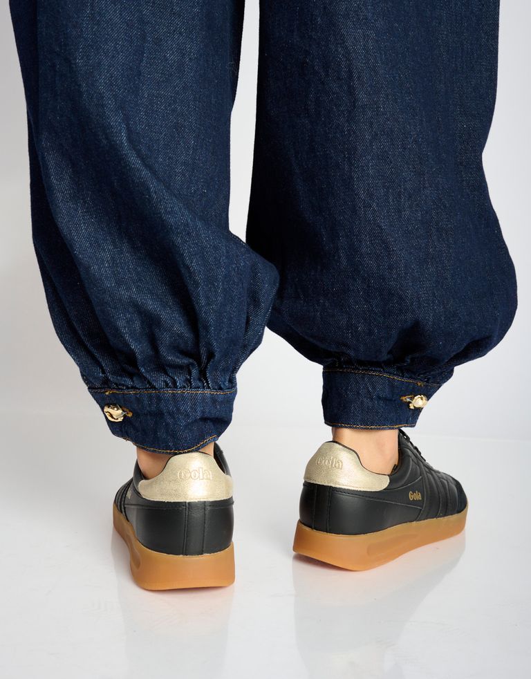 נעלי נשים - Gola - סניקרס עור STADIA - שחור4