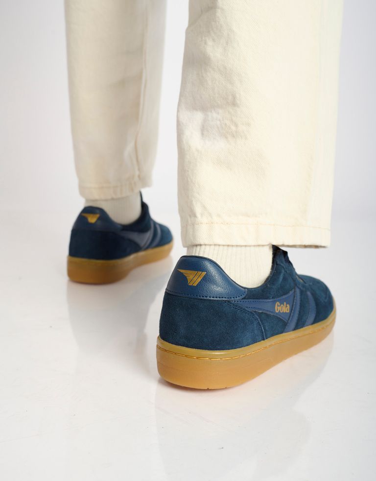 נעלי גברים - Gola - סניקרס HAWK SUEDE - כחול4