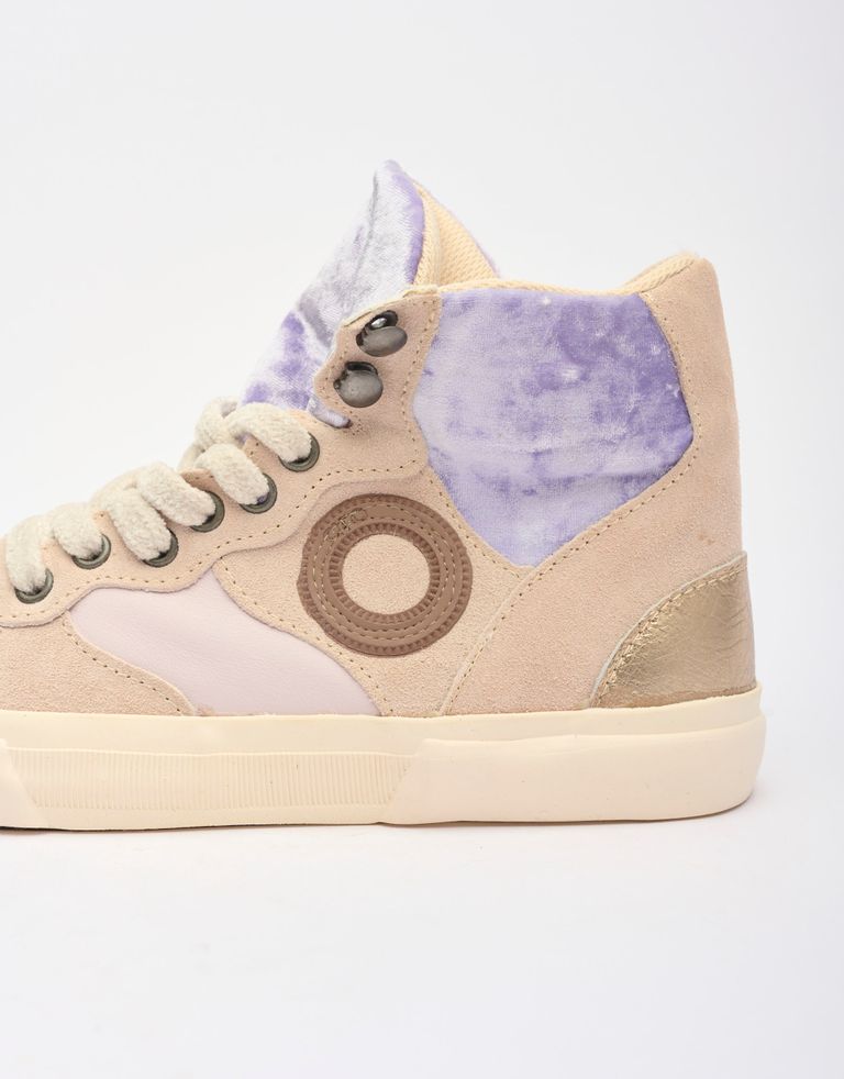 נעלי נשים - Aro - סניקרס גבוהות מעור EMMA - לילך3