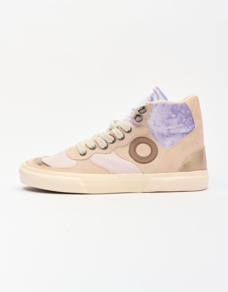 נעלי נשים - Aro - סניקרס גבוהות מעור EMMA - לילך4