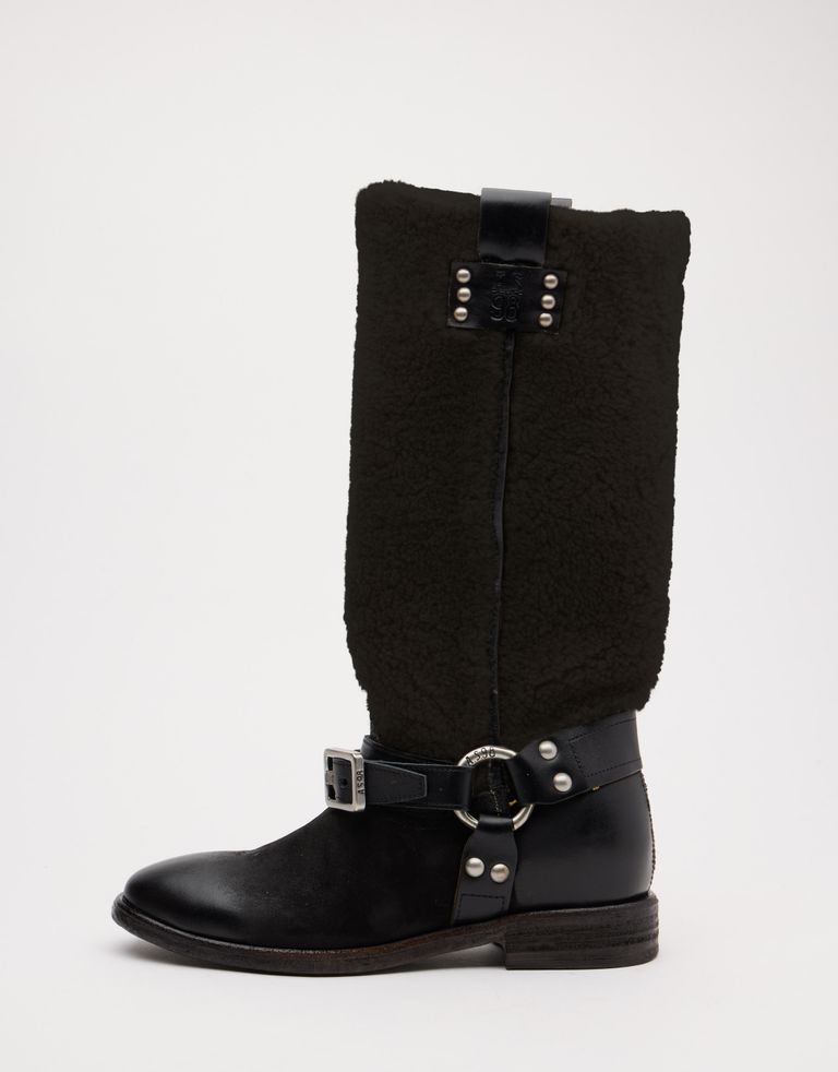 נעלי נשים - A.S. 98 - מגפיים עם פרווה ISOLA - שחור1