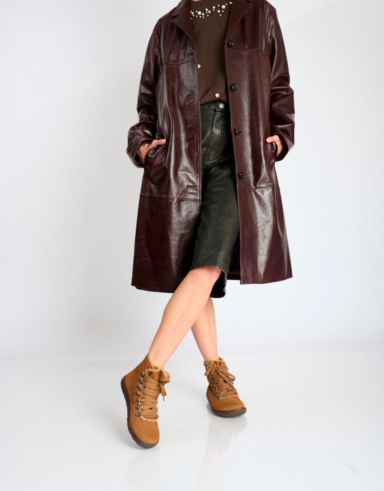 נעלי נשים - El Naturalista - מגפוני  שרוכים NIDO ELLA - קאמל2