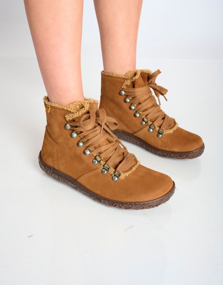 נעלי נשים - El Naturalista - מגפוני  שרוכים NIDO ELLA - קאמל3