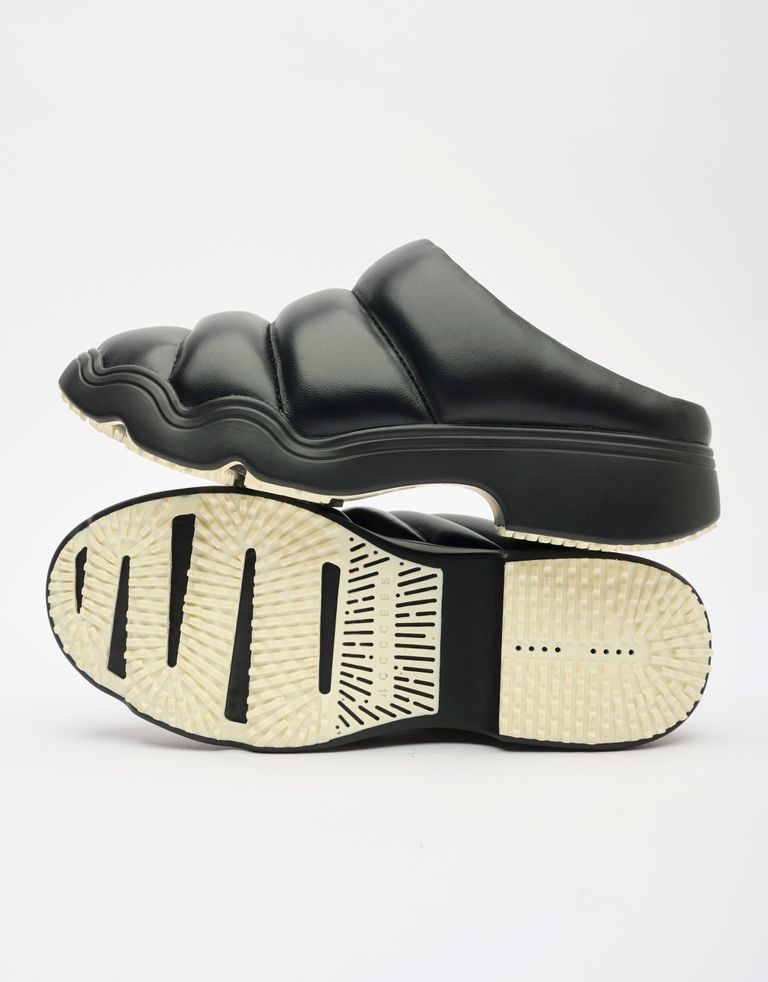 נעלי נשים - 4CCCCEES - כפכפי עור SANHO ROLL - שחור2