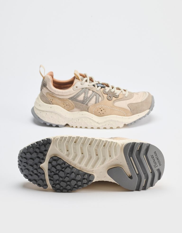 נעלי נשים - Flower Mountain - סניקרס זמש ובד SOLIN - בז'4