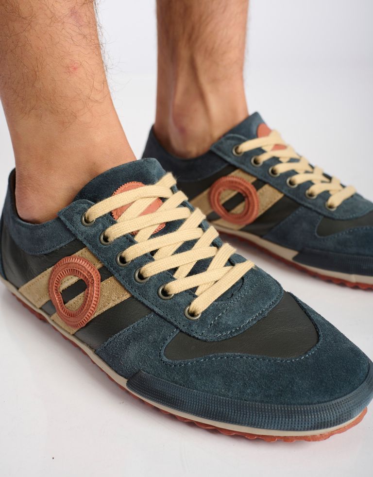 נעלי גברים - Aro - סניקרס עור IDO - כחול3