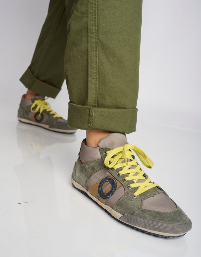 נעלי גברים - Aro - סניקרס גבוהות בד ועור IDO - אפור3